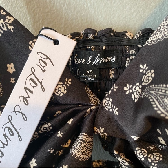 NWT For Love & Lemons Paisley Mini Dress - Picture 4 of 10